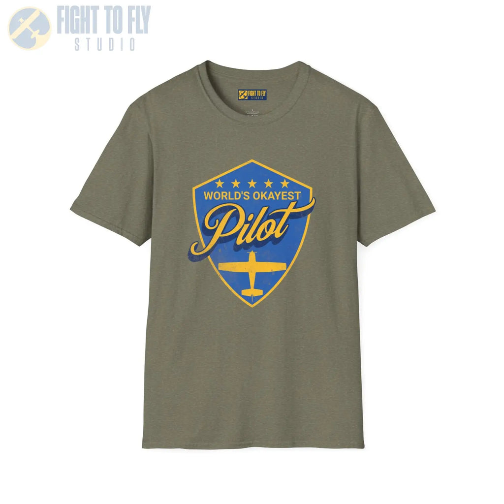 World’s Okayest Pilot - Tee - T-Shirt - gifts - WWII warbird t-shirt