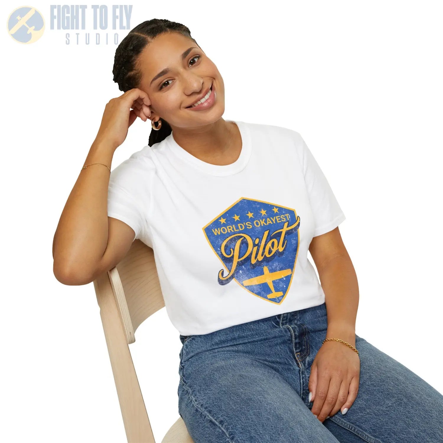 World’s Okayest Pilot - Tee - T-Shirt - gifts - WWII warbird t-shirt