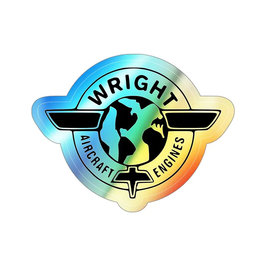Wright Aircraft Engines Holographic Die-Cut Stickers - Paper products - Pilot gifts - WWII warbird t-shirt
