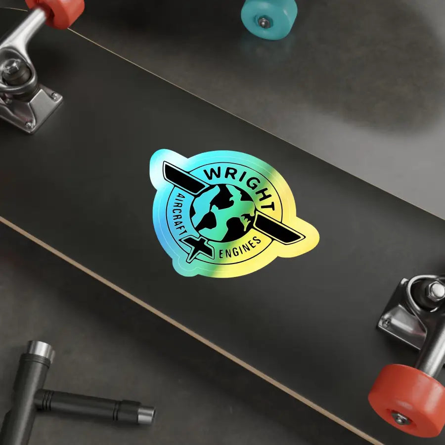 Wright Aircraft Engines Holographic Die-Cut Stickers - Paper products - Pilot gifts - WWII warbird t-shirt