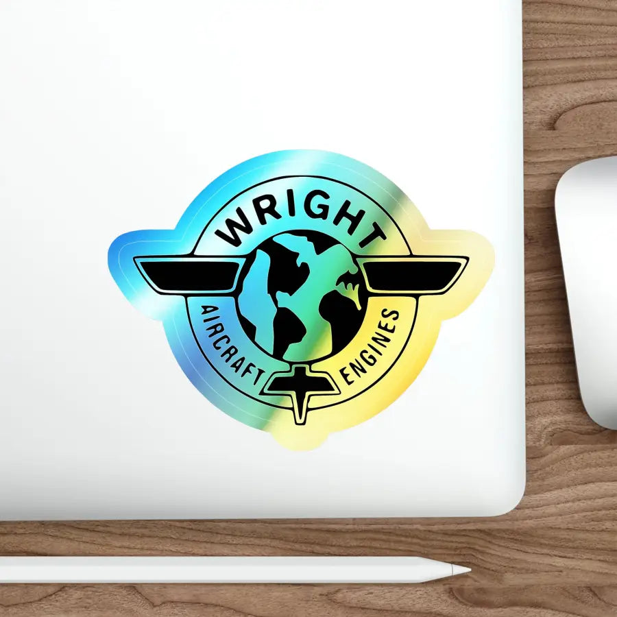 Wright Aircraft Engines Holographic Die-Cut Stickers - Paper products - Pilot gifts - WWII warbird t-shirt