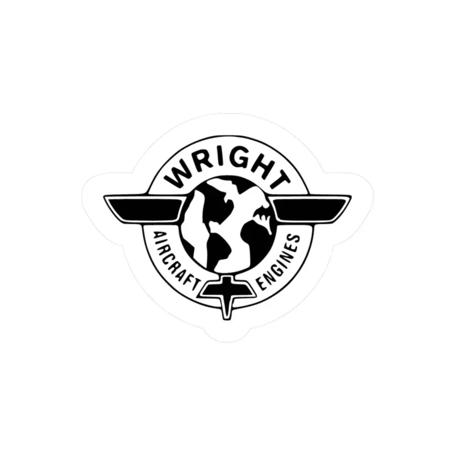 Wright Aircraft Engines Kiss-Cut Vinyl Decal - Paper products - Pilot gifts - WWII warbird t-shirt