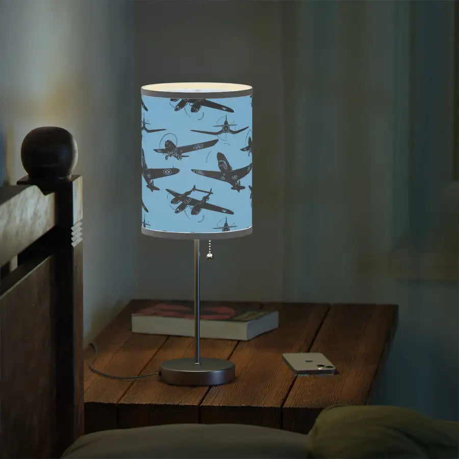 WWII Fighters Silhouette Table Lamp - Modern Home Decor - Gifts for pilots - Aviation apparel