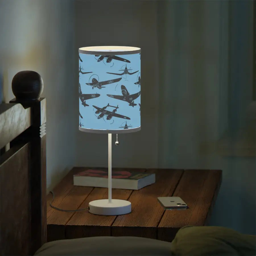 WWII Fighters Silhouette Table Lamp - Modern Home Decor - Gifts for pilots - Aviation apparel