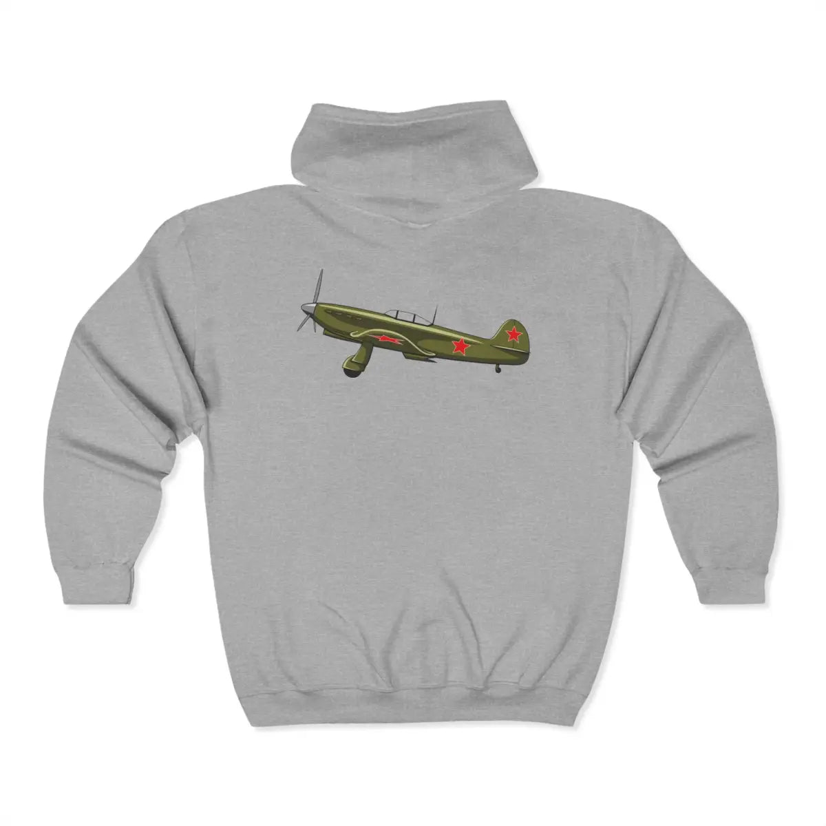 Yak 9 Full Zip Hoodie - Gifts for pilots - Aviation apparel