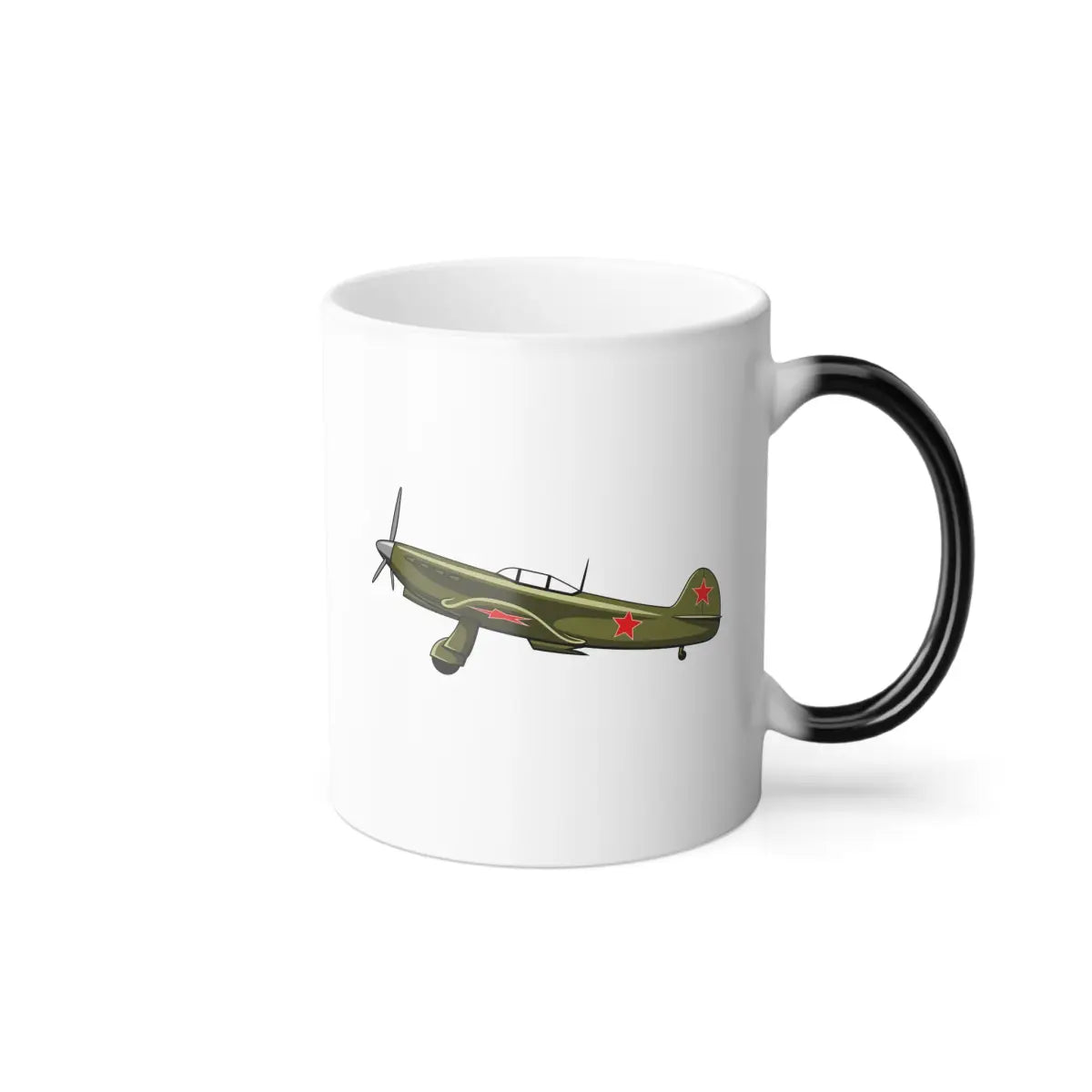 Yakovlev Yak-9 – WWII Aircraft Mug (Color Changing) - Pilot gifts - warbird t-shirt
