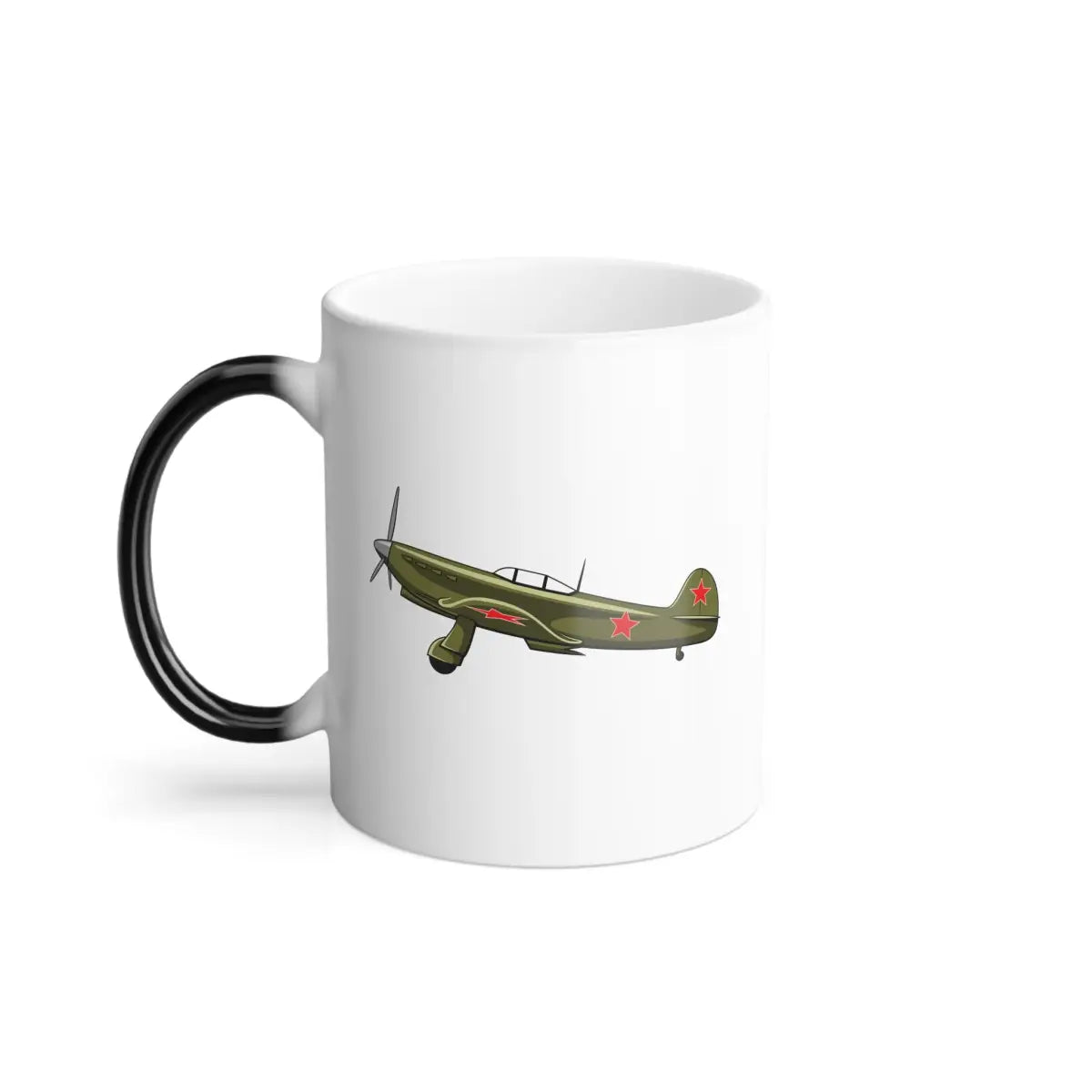 Yakovlev Yak-9 – WWII Aircraft Mug (Color Changing) - Pilot gifts - warbird t-shirt