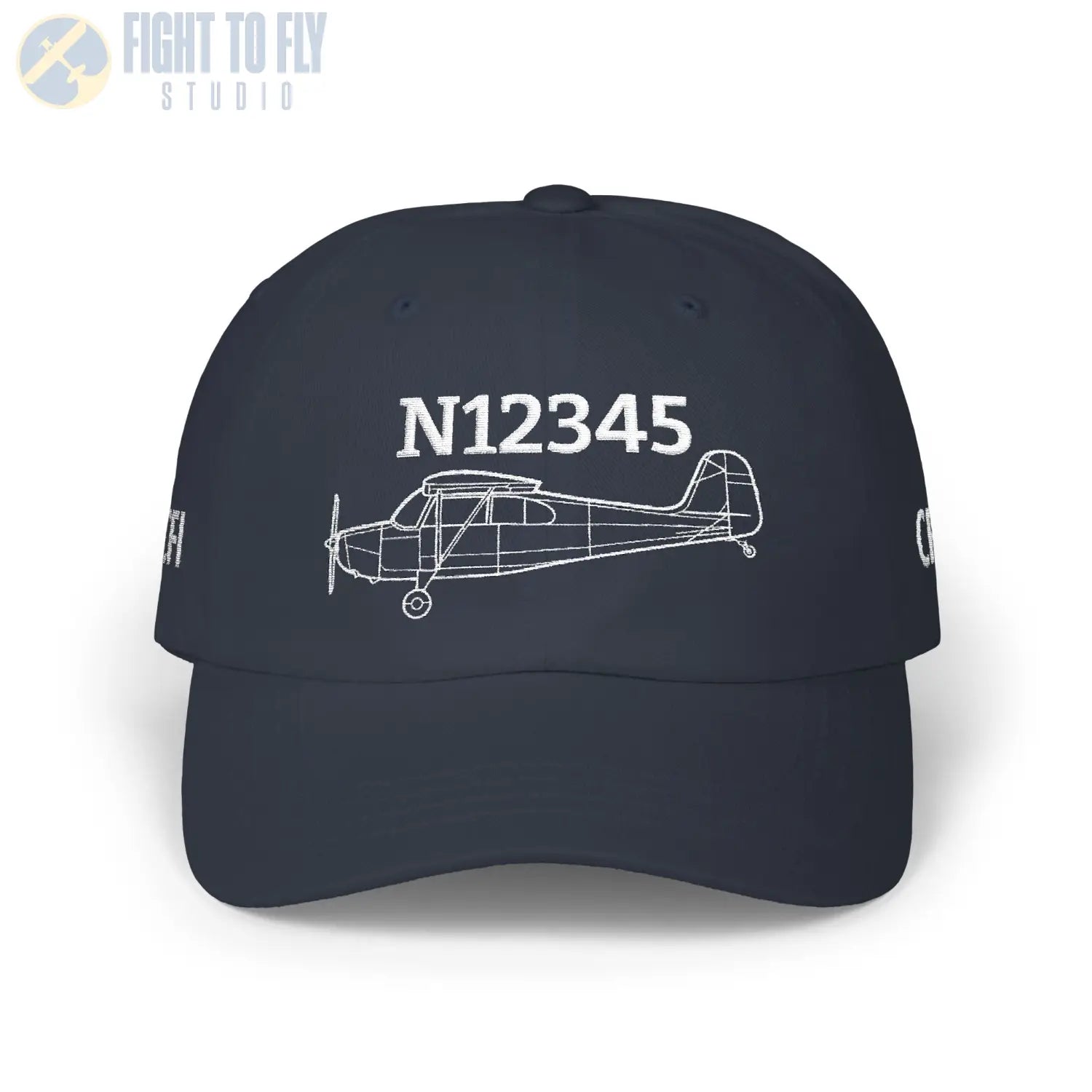Your Aeronca Champ Hat — Personalized with Tail Number & Custom Text - Hats - Pilot gifts - WWII warbird t-shirt