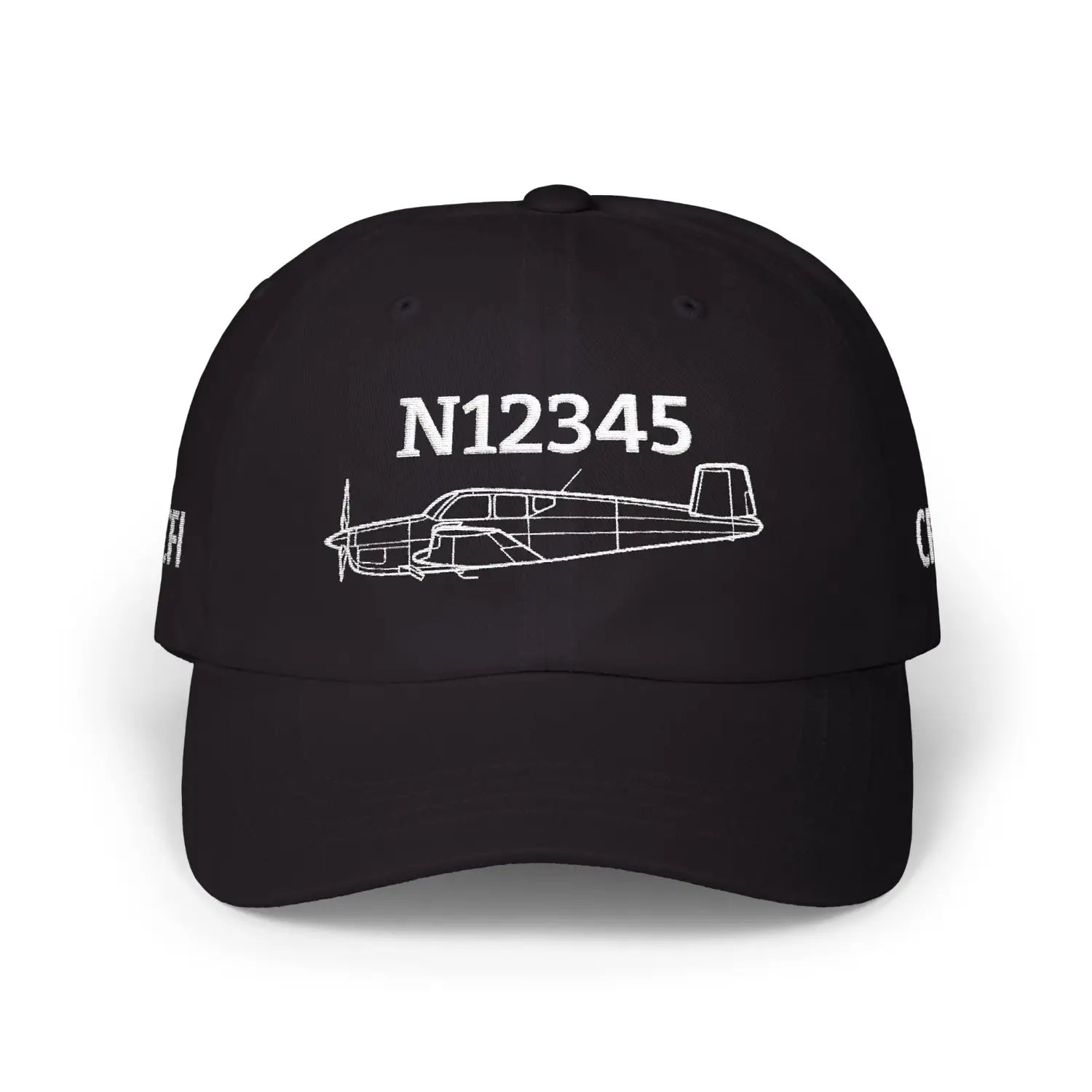 Your Beech Bonanza F35 Hat — Personalized with Tail Number & Custom Text - Hats - Pilot gifts - WWII warbird t-shirt
