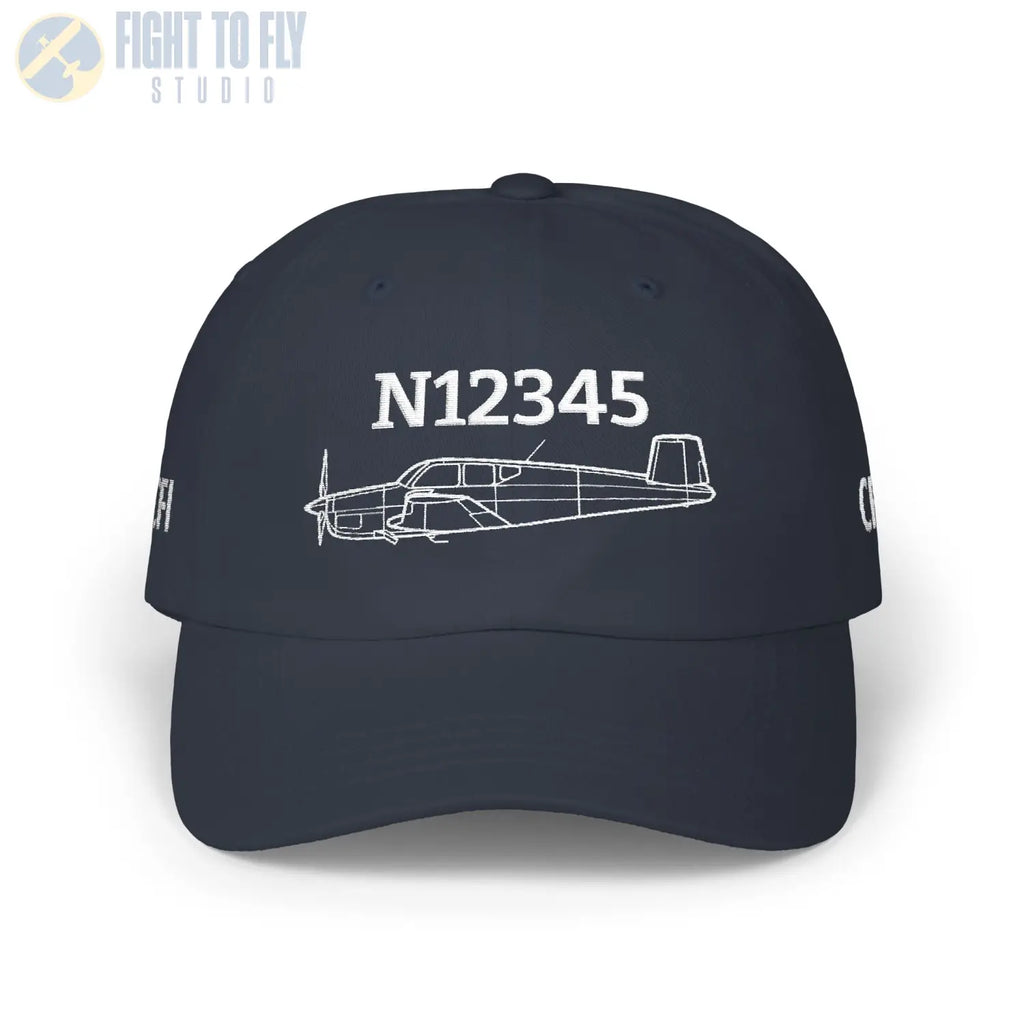 Your Beech Bonanza F35 Hat — Personalized with Tail Number & Custom Text - Hats - Pilot gifts - WWII warbird t-shirt