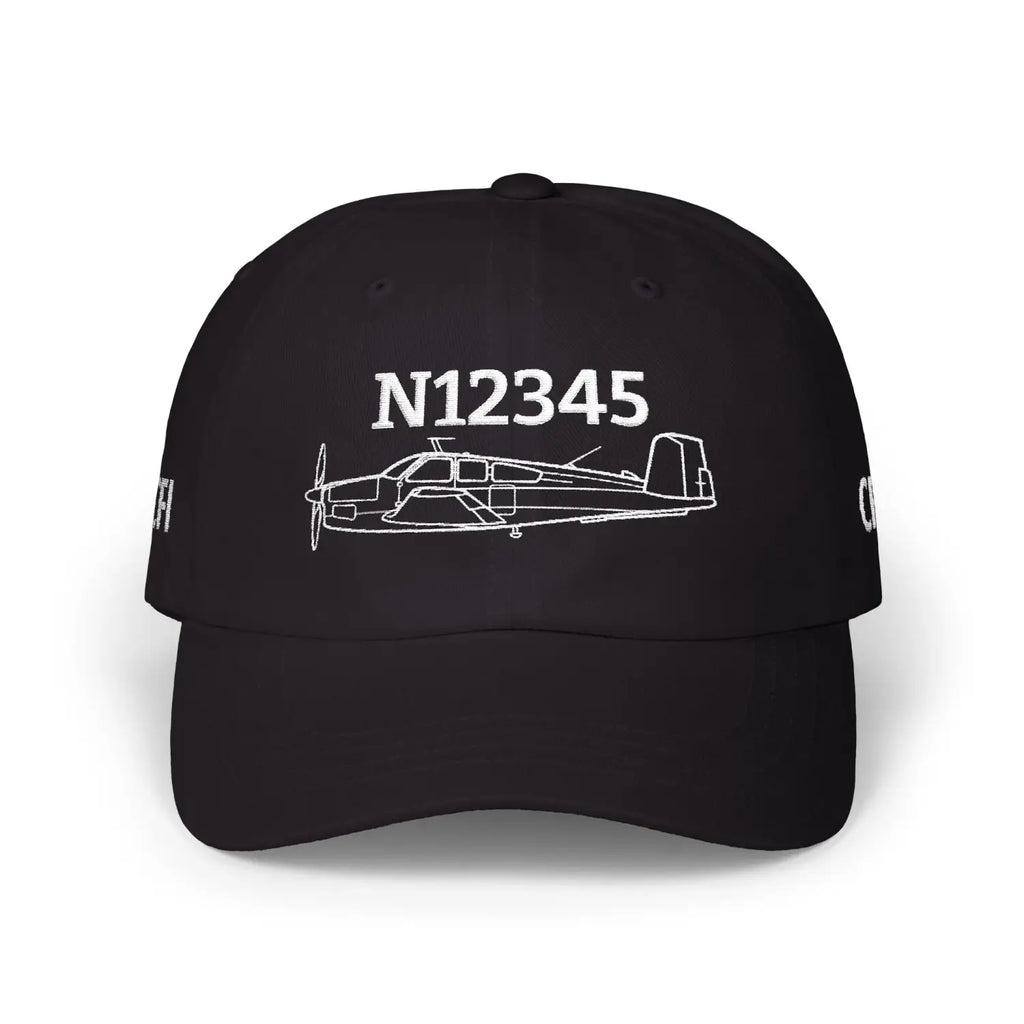 Your Beech Bonanza V35 Hat — Personalized with Tail Number & Custom Text - Hats - Pilot gifts - WWII warbird t-shirt