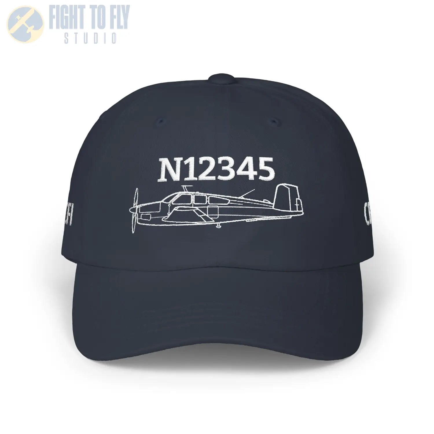 Your Beech Bonanza V35 Hat — Personalized with Tail Number & Custom Text - Hats - Pilot gifts - WWII warbird t-shirt