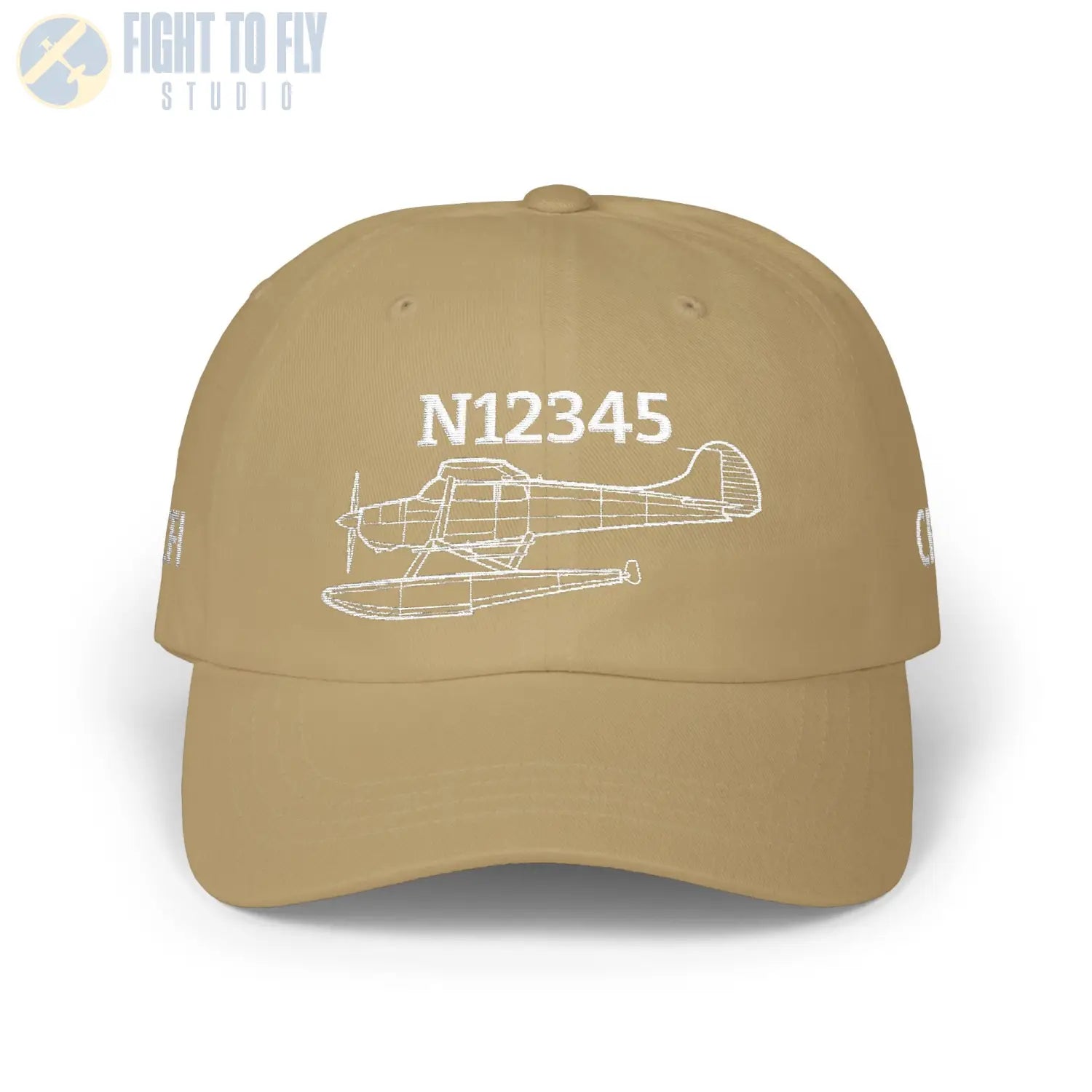 Your Cessna 170B Float Hat — Personalized with Tail Number & Custom Text - Hats - Pilot gifts - WWII warbird t-shirt