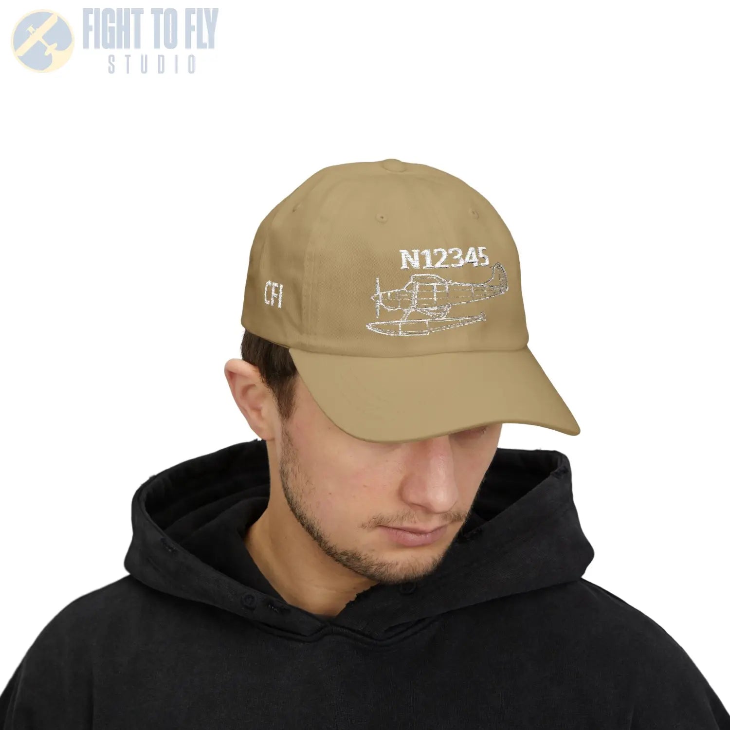 Your Cessna 170B Float Hat — Personalized with Tail Number & Custom Text - Hats - Pilot gifts - WWII warbird t-shirt
