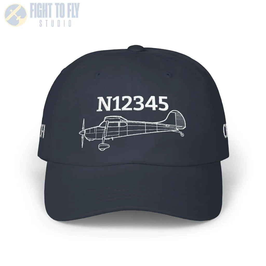 Your Cessna 170B Hat — Personalized with Tail Number & Custom Text - Hats - Pilot gifts - WWII warbird t-shirt