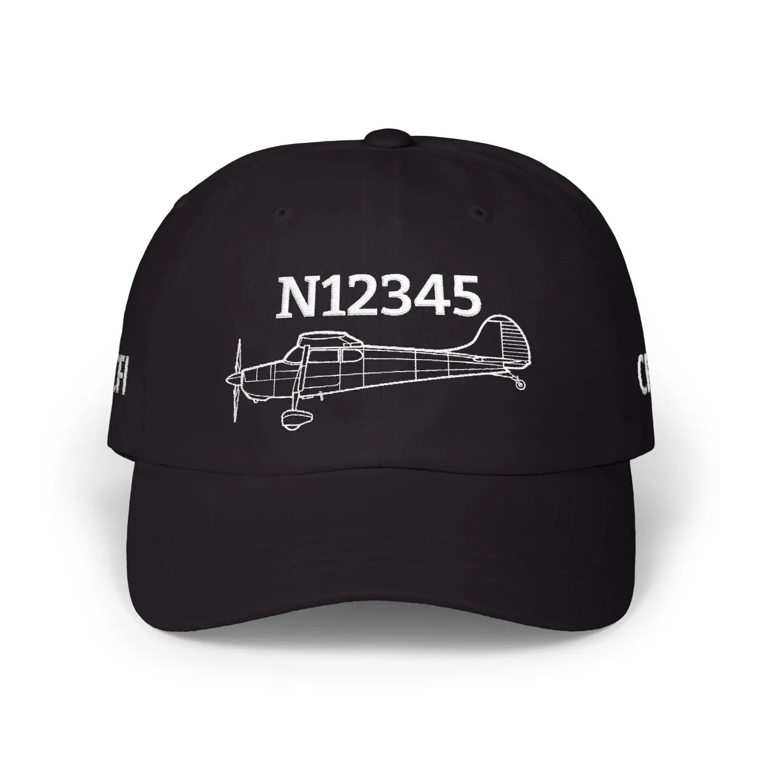 Your Cessna 170B Hat — Personalized with Tail Number & Custom Text - Hats - Pilot gifts - WWII warbird t-shirt