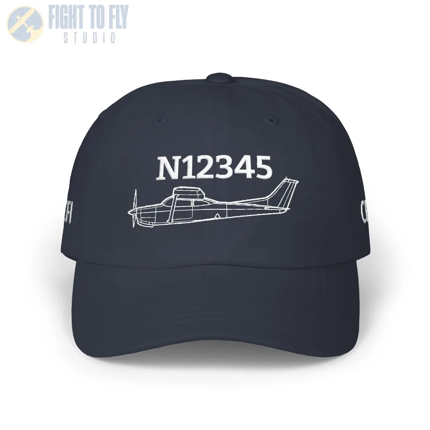 Your Cessna 182 RG Hat — Personalized with Tail Number & Custom Text - Hats - Pilot gifts - WWII warbird t-shirt