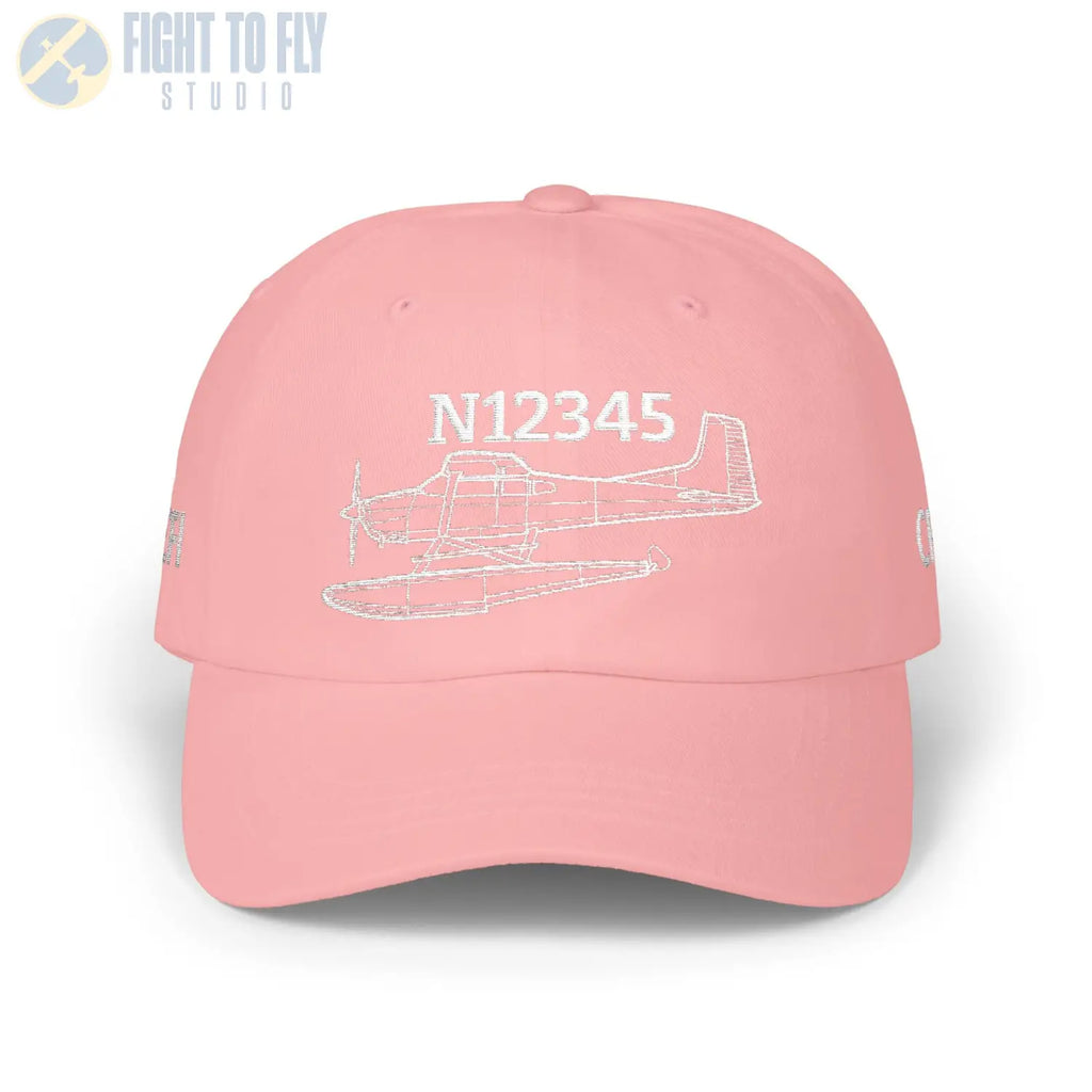 Your Cessna 185F Floats Hat — Personalized with Tail Number & Custom Text - Hats - Pilot gifts - WWII warbird t-shirt