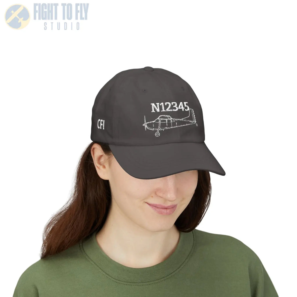 Your Cessna 185F Hat — Personalized with Tail Number & Custom Text - Hats - Pilot gifts - WWII warbird t-shirt