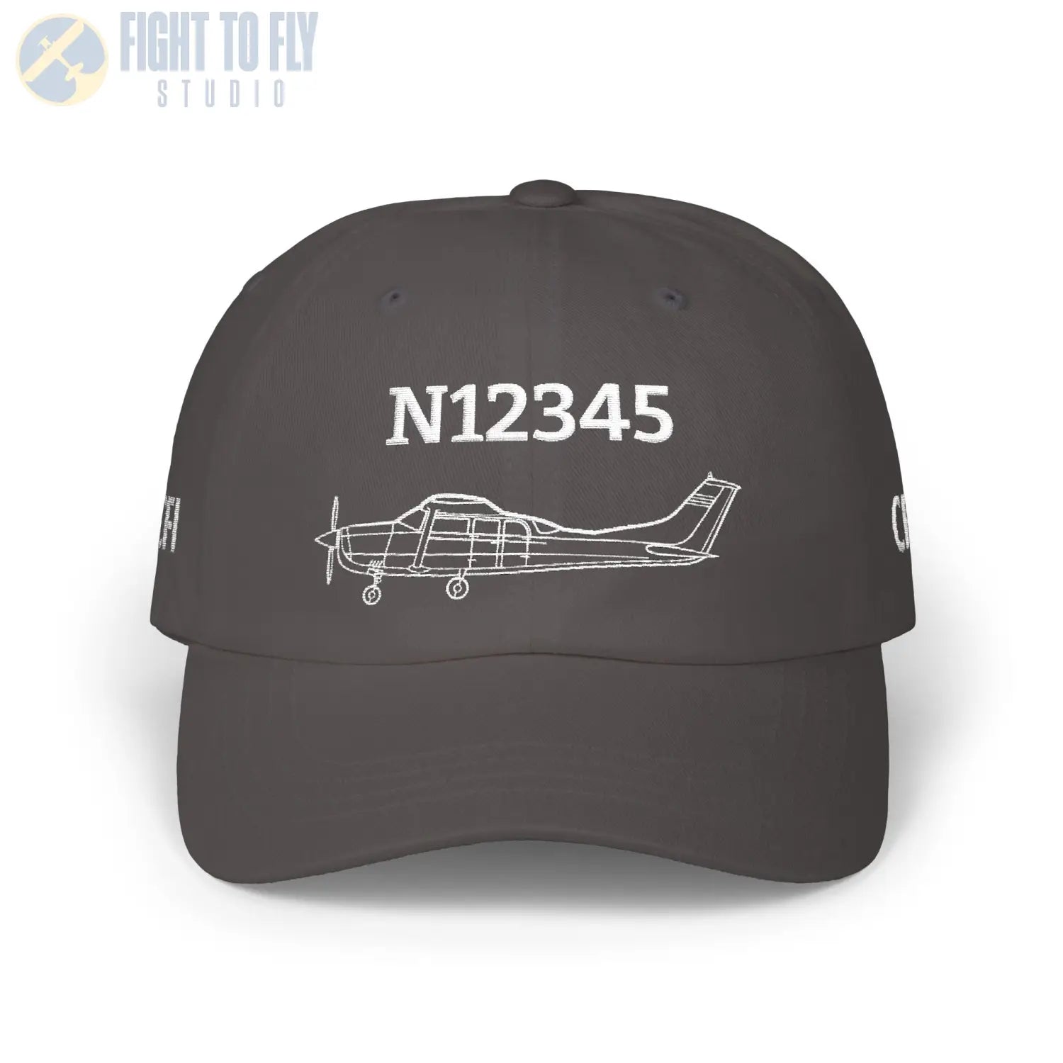 Your Cessna 206 Hat — Personalized with Tail Number & Custom Text - Hats - Pilot gifts - WWII warbird t-shirt