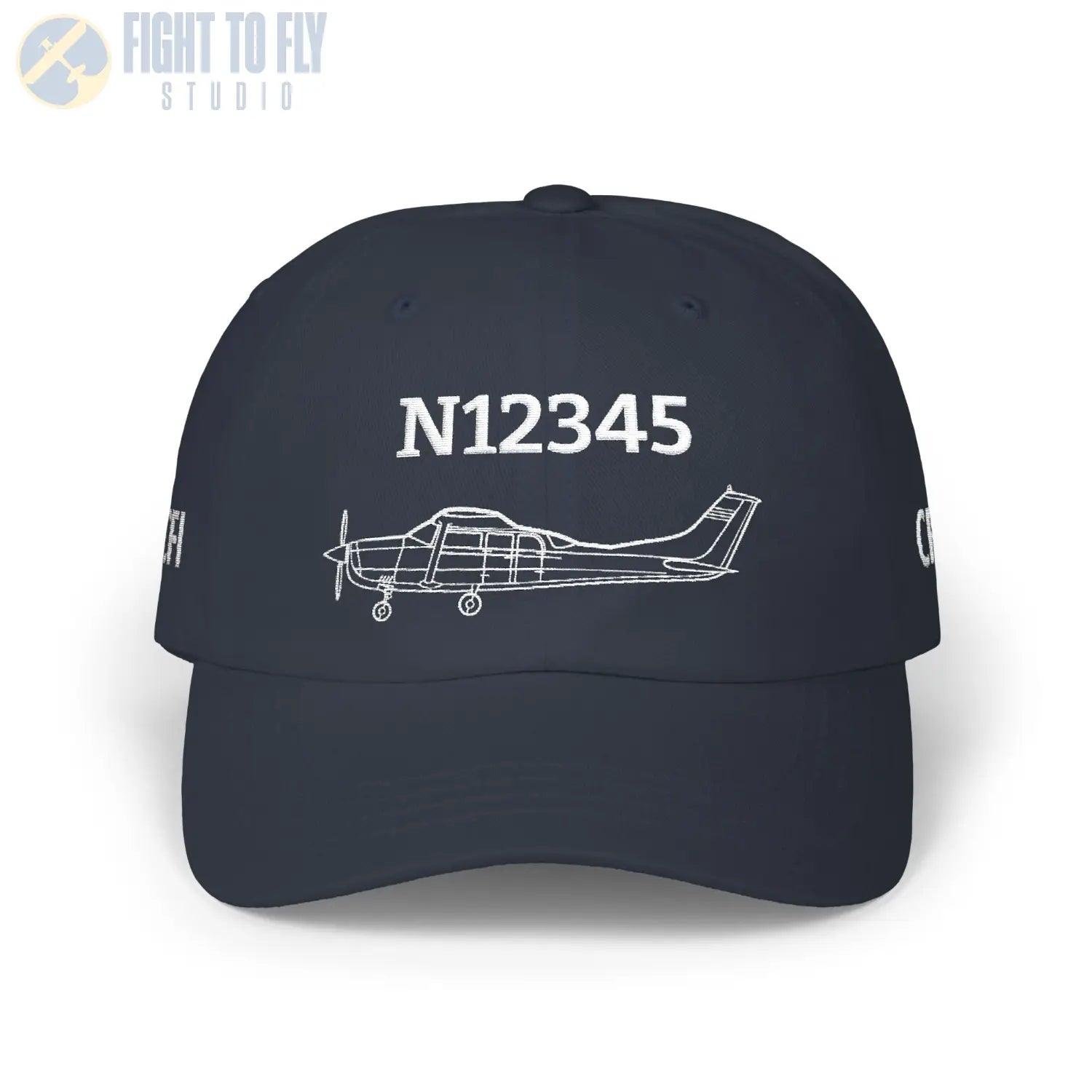 Your Cessna 206 Hat — Personalized with Tail Number & Custom Text - Hats - Pilot gifts - WWII warbird t-shirt