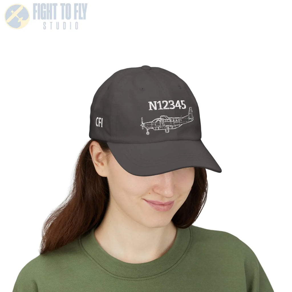 Your Cessna 208 Hat — Personalized with Tail Number & Custom Text - Hats - Pilot gifts - WWII warbird t-shirt