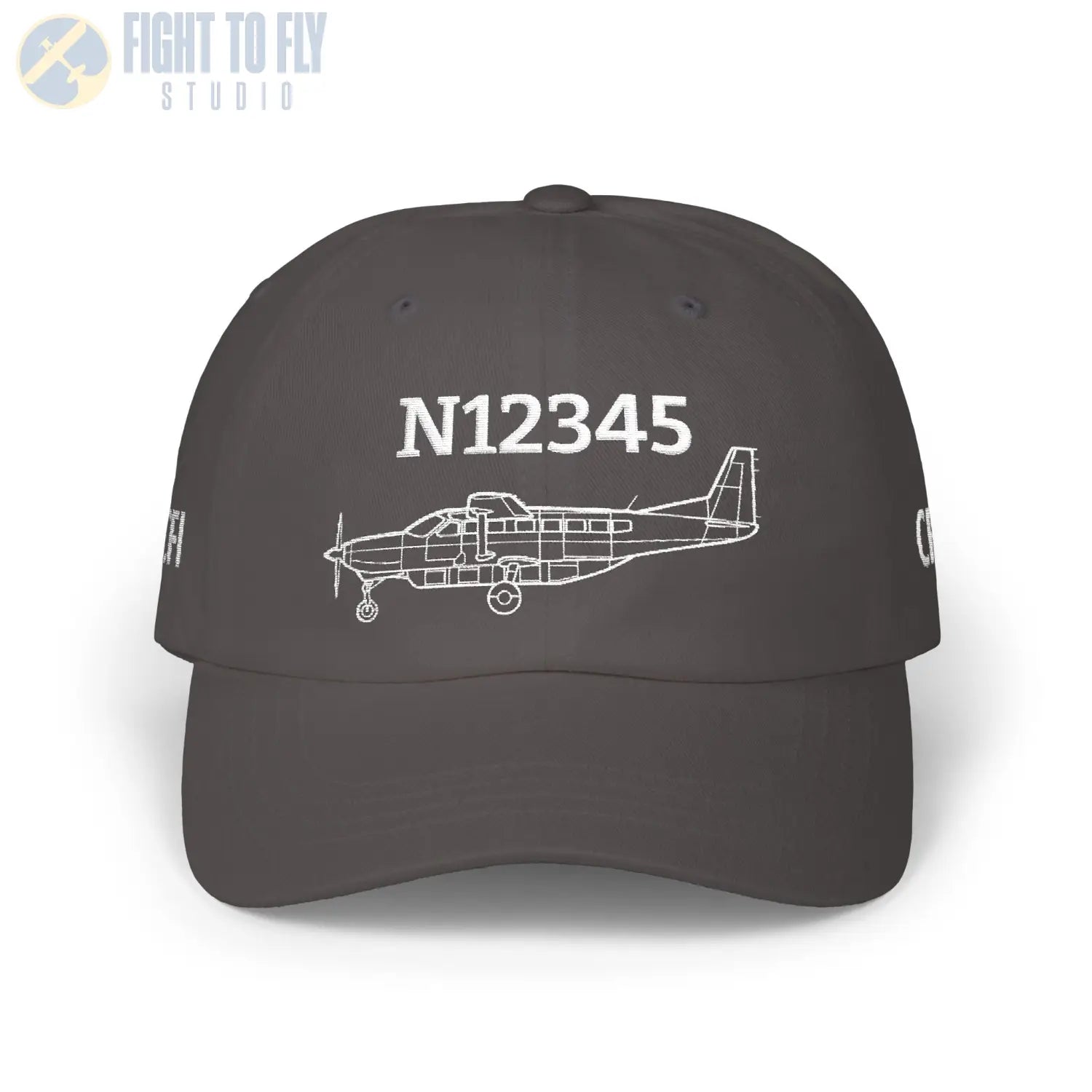 Your Cessna 208B Hat — Personalized with Tail Number & Custom Text - Hats - Pilot gifts - WWII warbird t-shirt