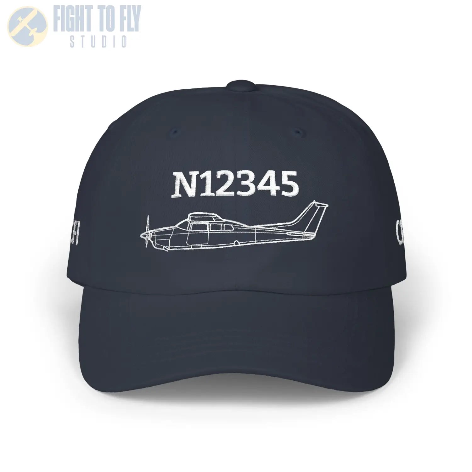 Your Cessna 210 Hat — Personalized with Tail Number & Custom Text - Hats - Pilot gifts - WWII warbird t-shirt