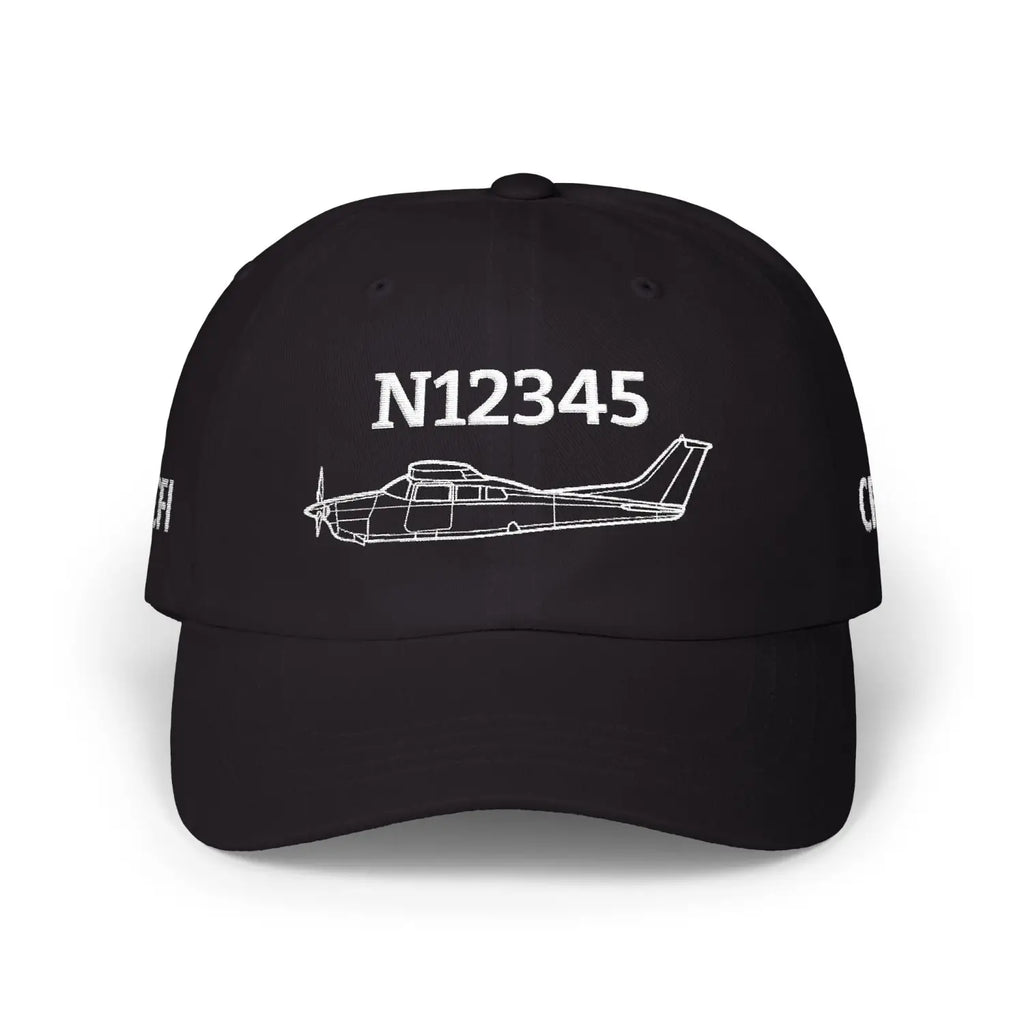 Your Cessna 210 Hat — Personalized with Tail Number & Custom Text - Hats - Pilot gifts - WWII warbird t-shirt