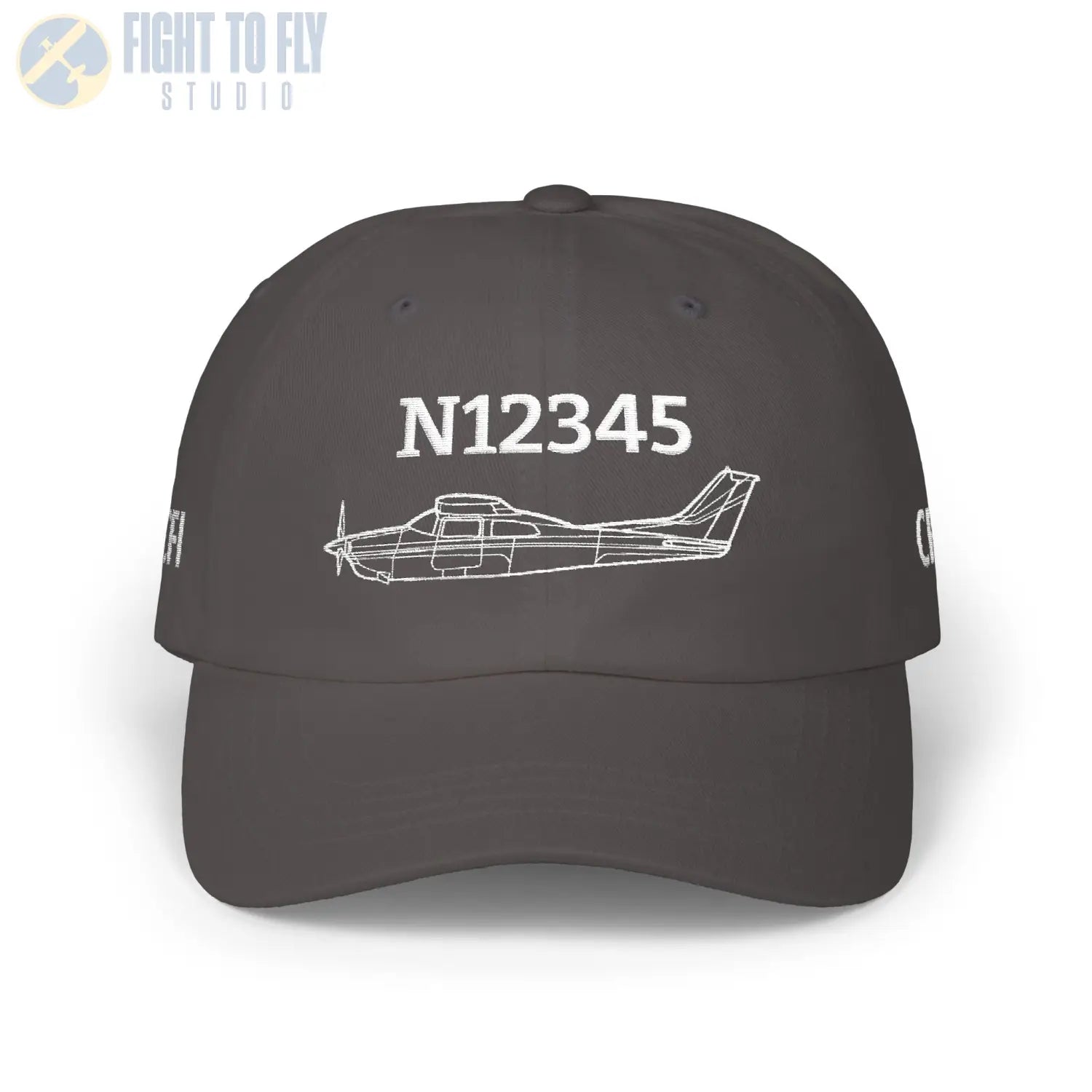Your Cessna 210L Hat — Personalized with Tail Number & Custom Text - Hats - Pilot gifts - WWII warbird t-shirt