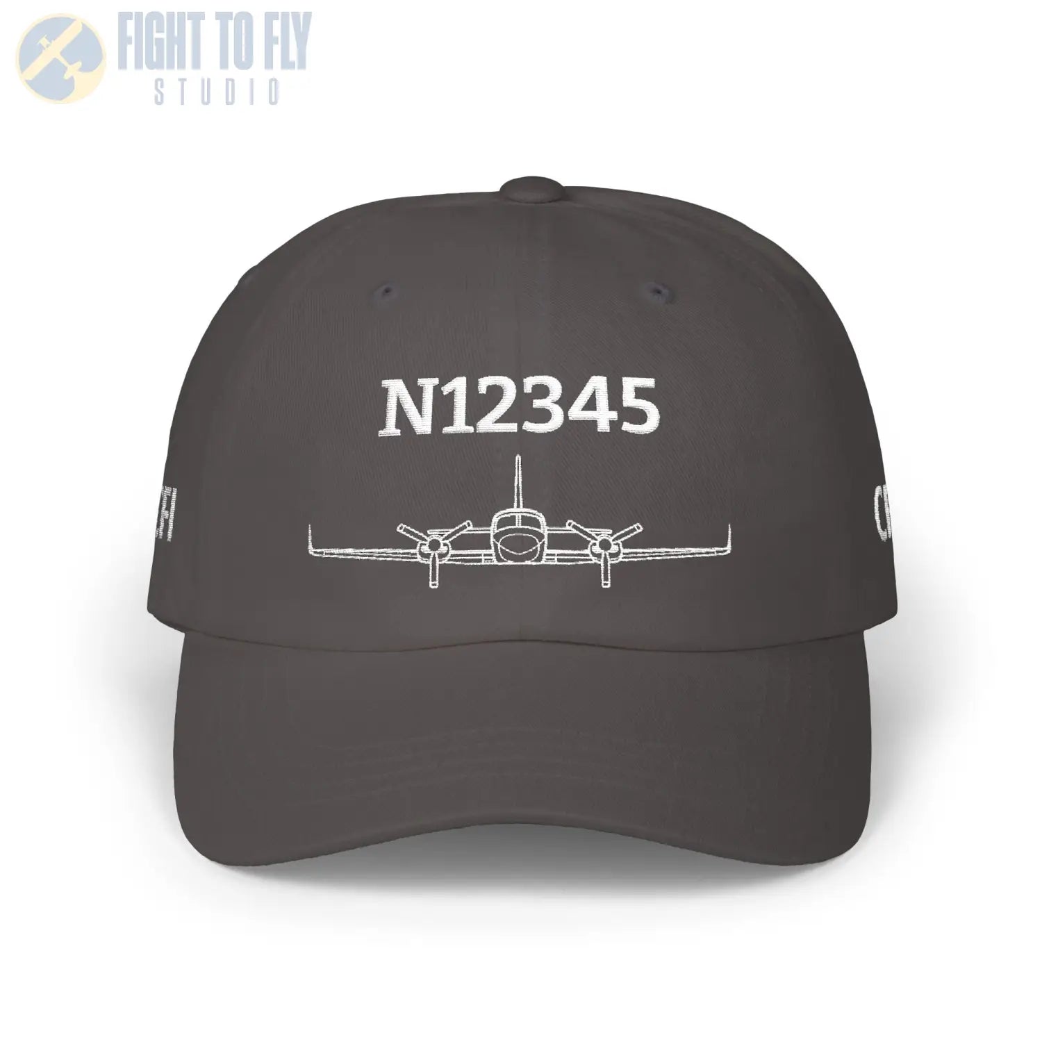 Your Cessna 421 Hat — Personalized with Tail Number & Custom Text - Hats - Pilot gifts - WWII warbird t-shirt