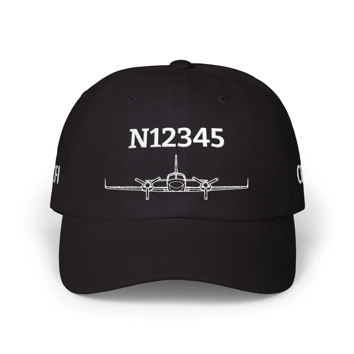 Your Cessna 421 Hat — Personalized with Tail Number & Custom Text - Hats - Pilot gifts - WWII warbird t-shirt