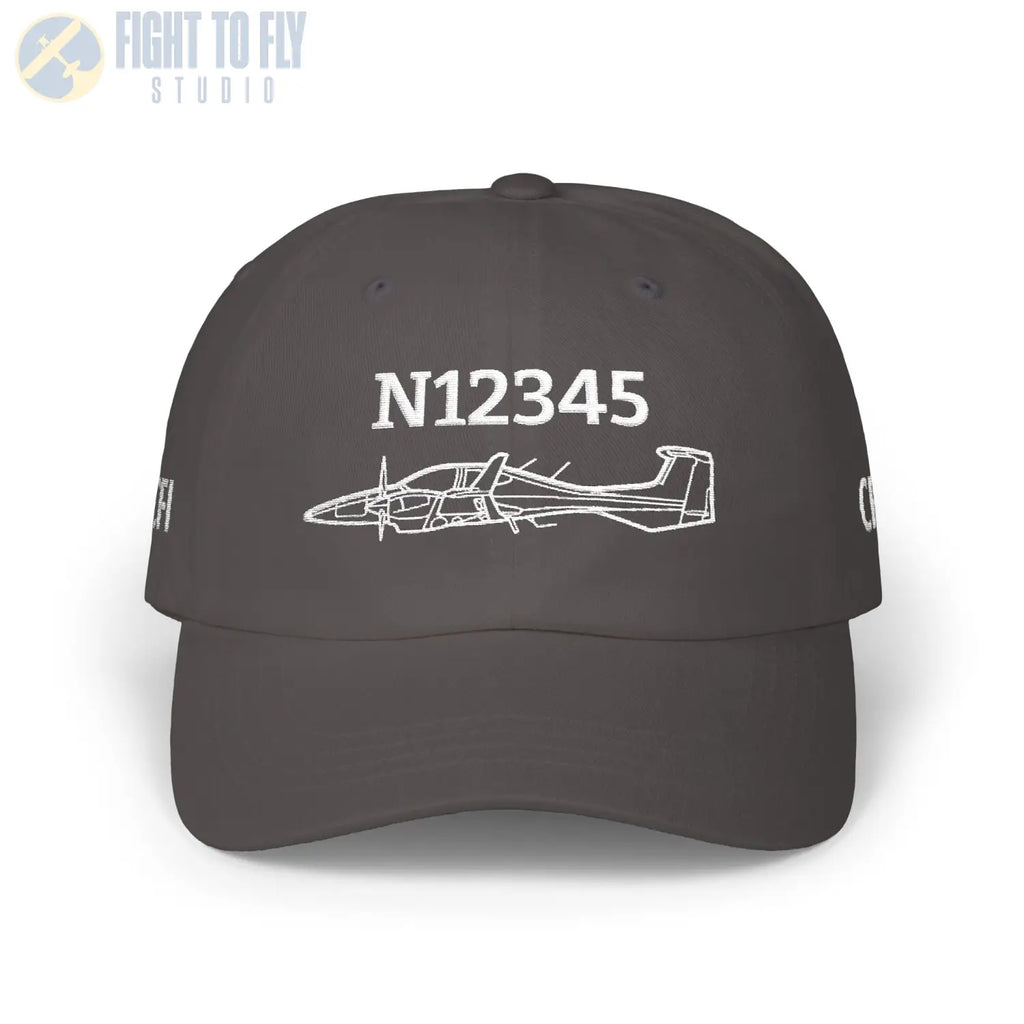 Your Diamond DA42 Hat — Personalized with Tail Number & Custom Text - Hats - Pilot gifts - WWII warbird t-shirt