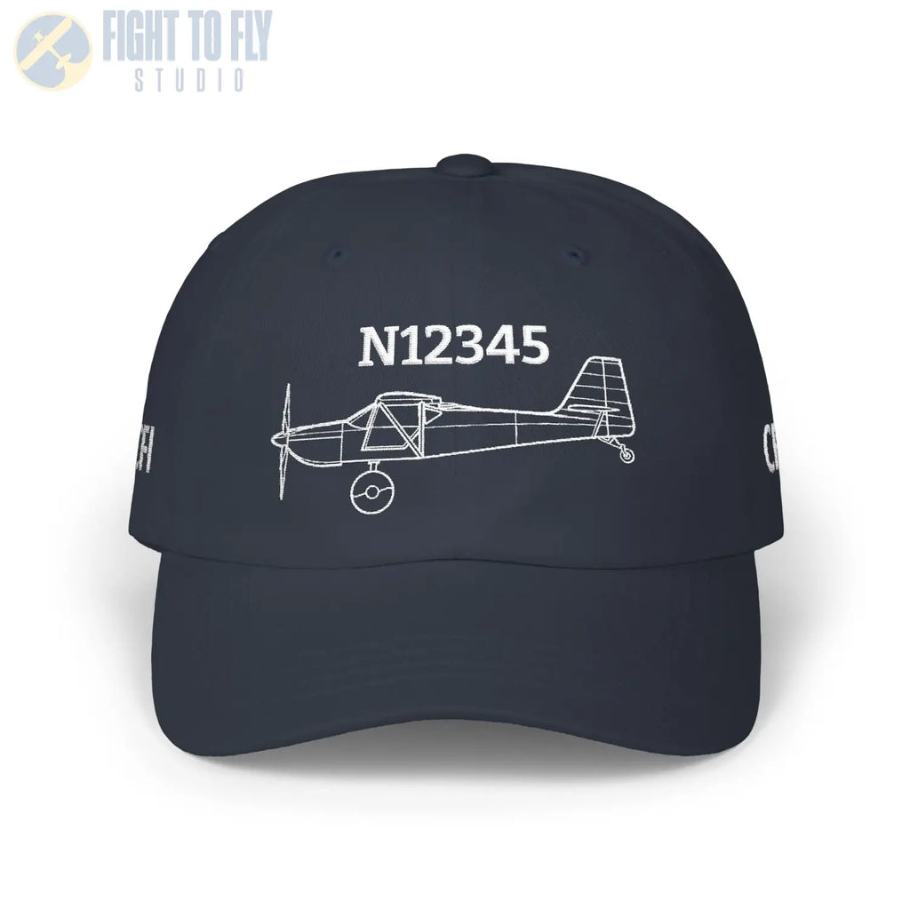 Your Kitfox 5 Hat — Personalized with Tail Number & Custom Text - Hats - Pilot gifts - WWII warbird t-shirt