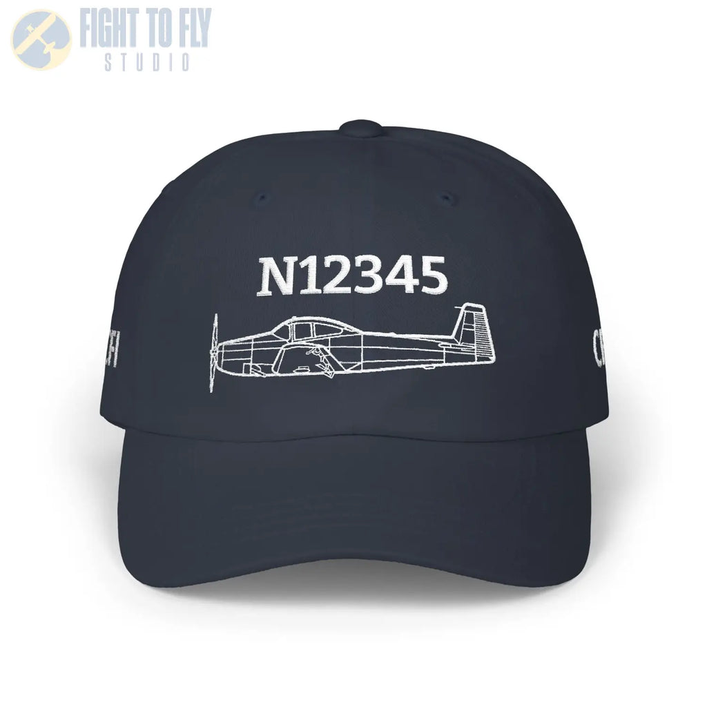 Your L-17 Navion Hat — Personalized with Tail Number & Custom Text - Hats - Pilot gifts - WWII warbird t-shirt
