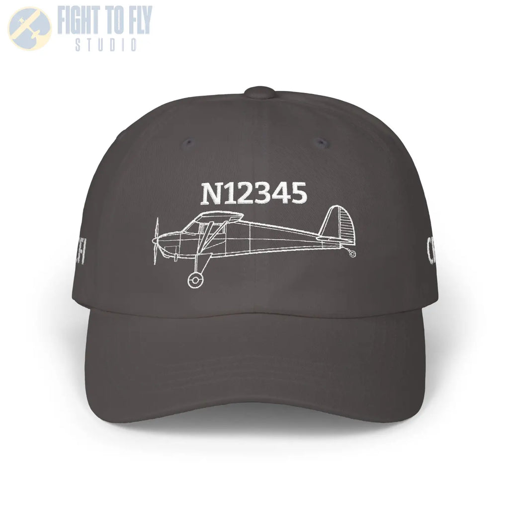Your Luscombe 8A Hat — Personalized with Tail Number & Custom Text - Hats - Pilot gifts - WWII warbird t-shirt