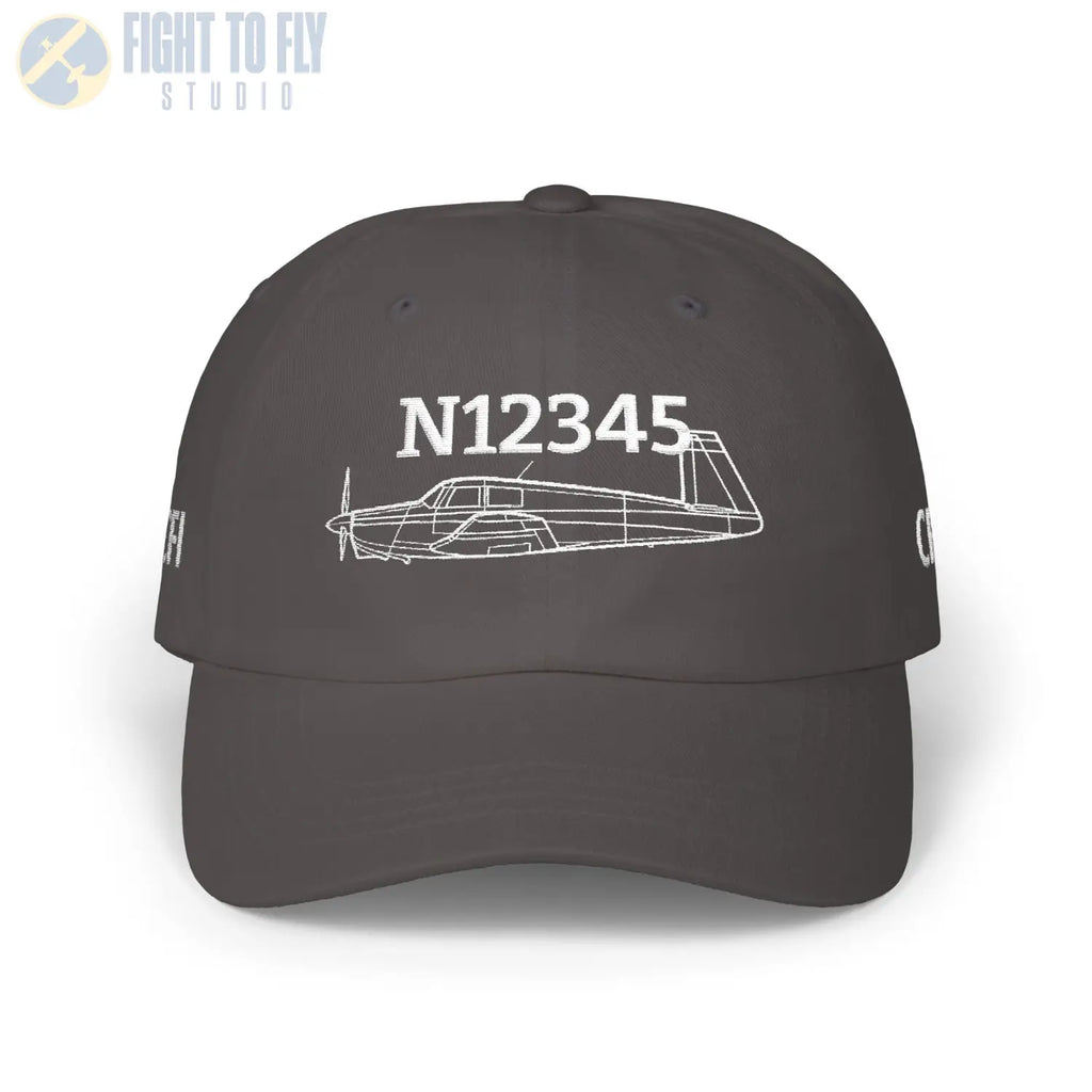 Your Mooney M20 Hat — Personalized with Tail Number & Custom Text - Hats - Pilot gifts - WWII warbird t-shirt