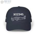 Your PA-28 Warrior Hat — Personalized with Tail Number & Custom Text - Hats - Pilot gifts - WWII warbird t-shirt
