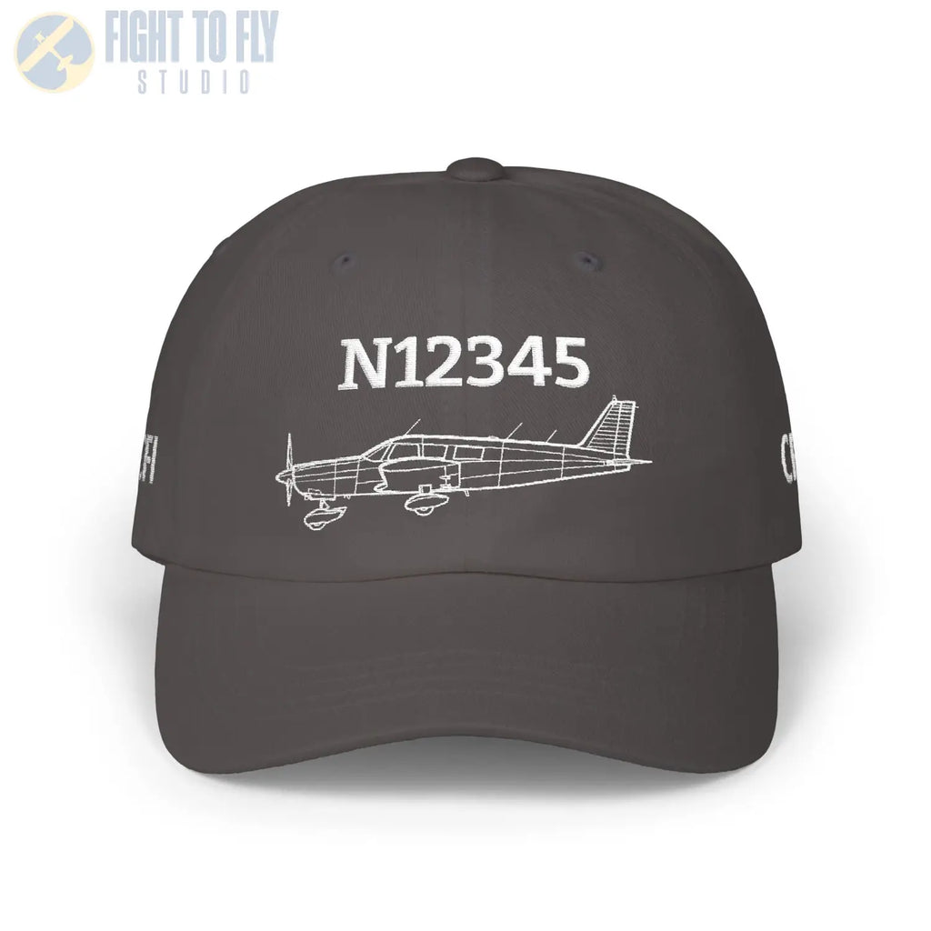Your PA-32-260 Cherokee Six Hat — Personalized with Tail Number & Custom Text - Hats - Pilot gifts - WWII warbird