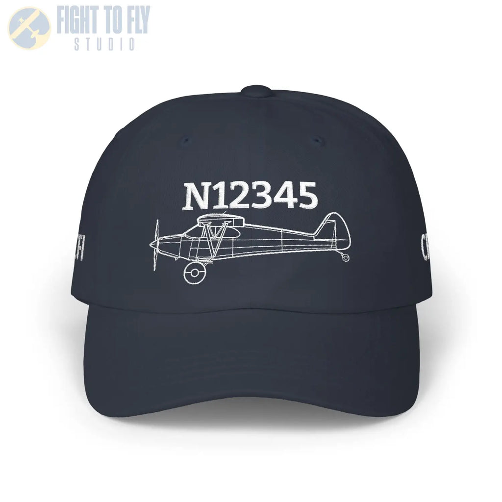Your Piper PA-12 Super Cub Hat — Personalized with Tail Number & Custom Text - Hats - Pilot gifts - WWII warbird t-shirt