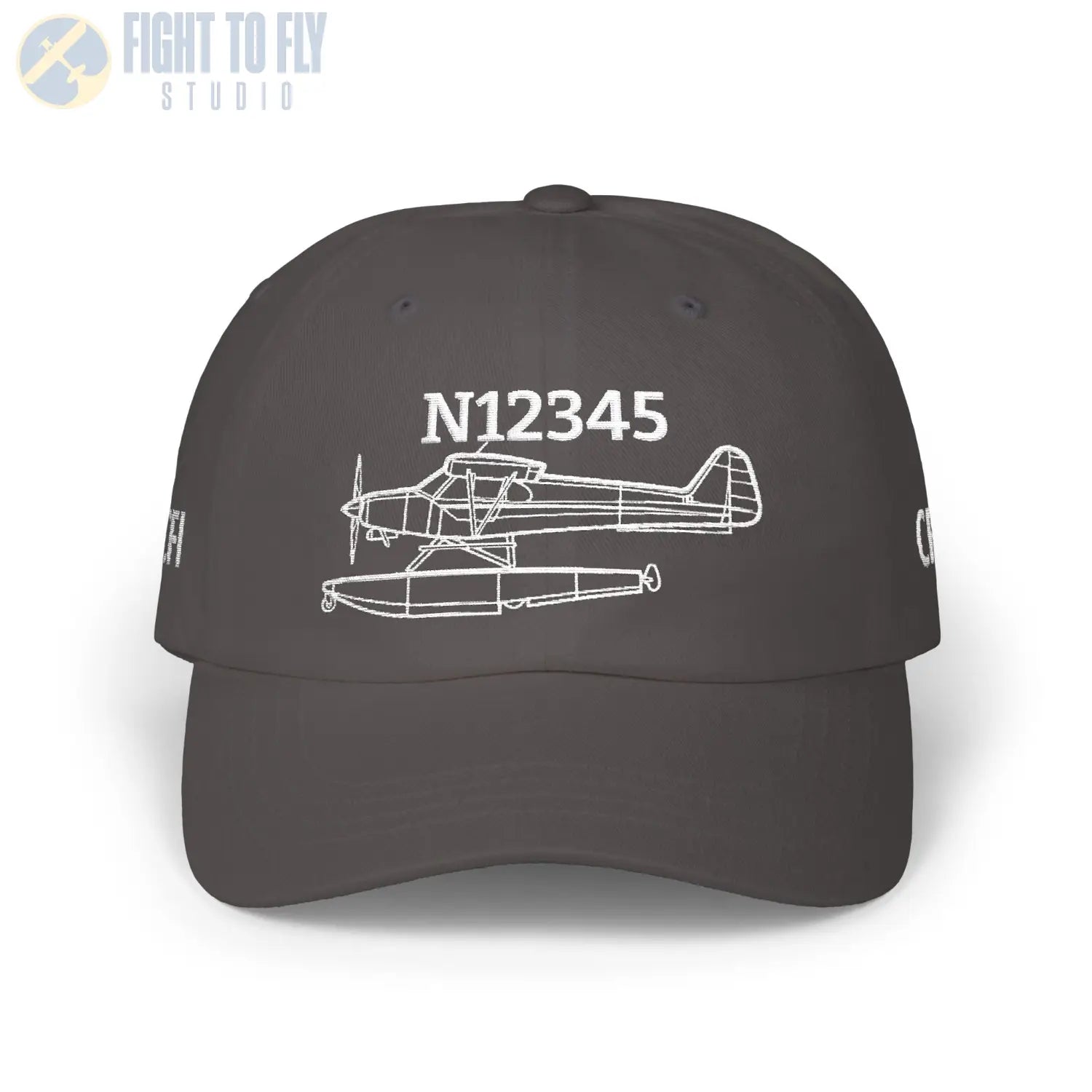 Your Piper PA-18 Super Cub on Floats Hat — Personalized with Tail Number & Custom Text - Hats - Pilot gifts - WWII
