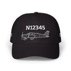 Your Piper PA-28 Cherokee Hat — Personalized with Tail Number & Custom Text - Hats - Pilot gifts - WWII warbird t-shirt