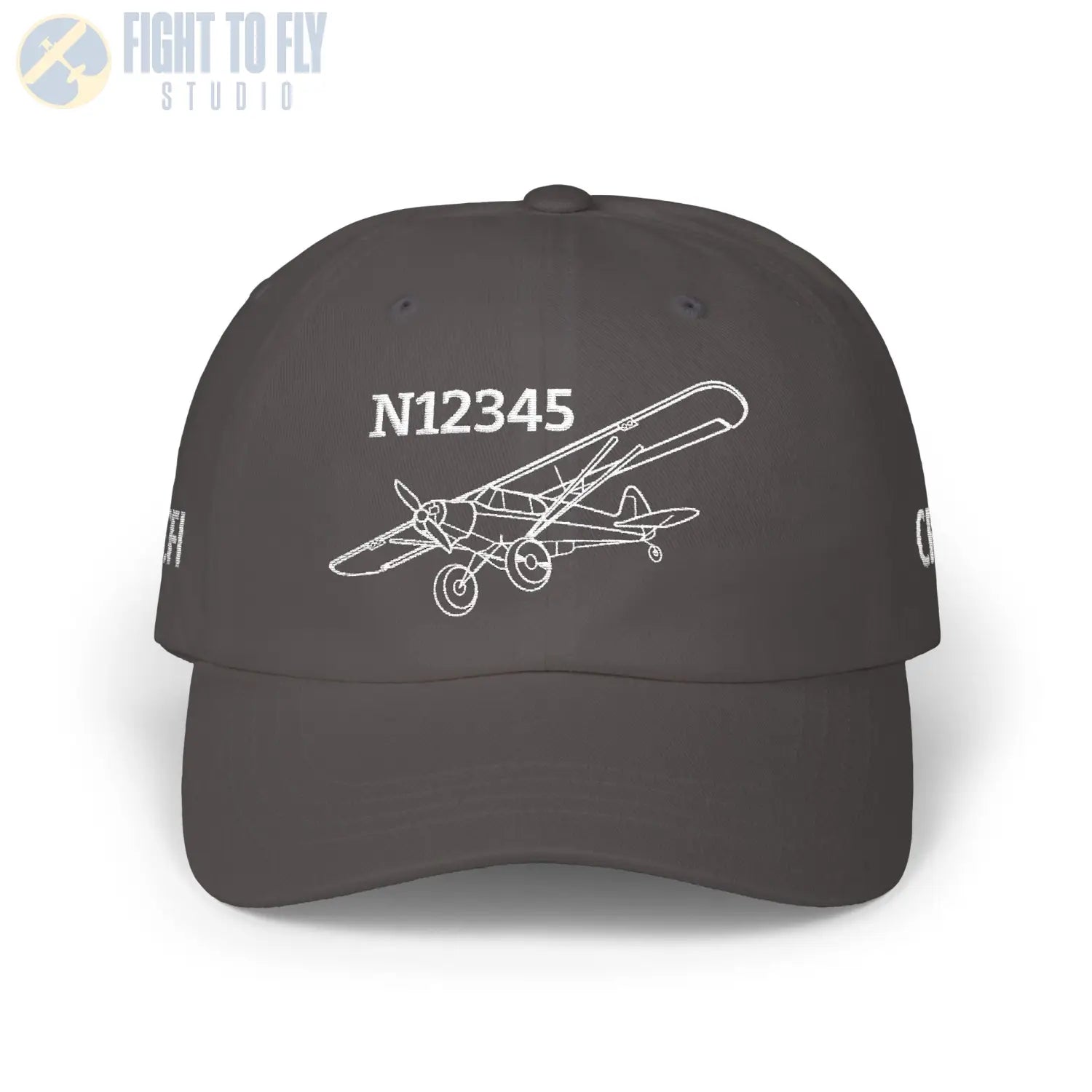 Your Piper Super Cub Hat — Personalized with Tail Number & Custom Text - Hats - Pilot gifts - WWII warbird t-shirt