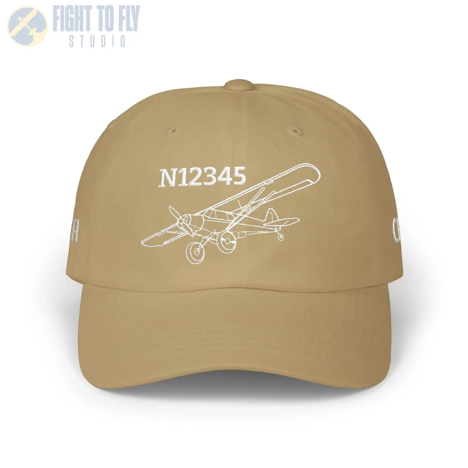 Your Piper Super Cub Hat — Personalized with Tail Number & Custom Text - Hats - Pilot gifts - WWII warbird t-shirt