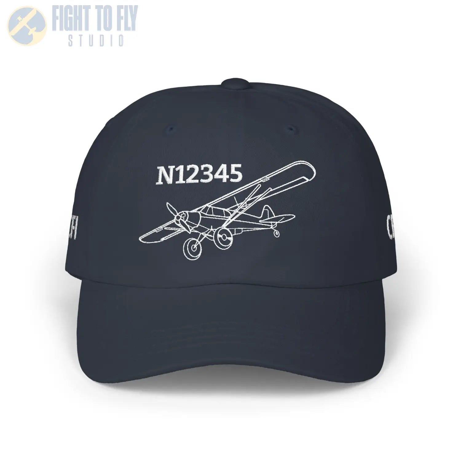 Your Piper Super Cub Hat — Personalized with Tail Number & Custom Text - Hats - Pilot gifts - WWII warbird t-shirt