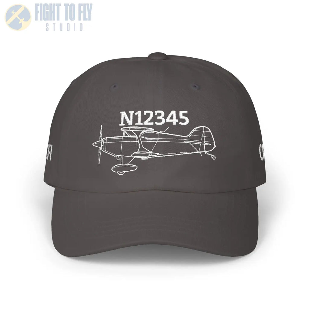 Your Pitts S-1T Hat — Personalized with Tail Number & Custom Text - Hats - Pilot gifts - WWII warbird t-shirt