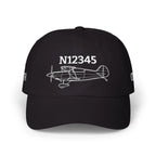 Your Pitts S-2B Hat — Personalized with Tail Number & Custom Text - Hats - Pilot gifts - WWII warbird t-shirt