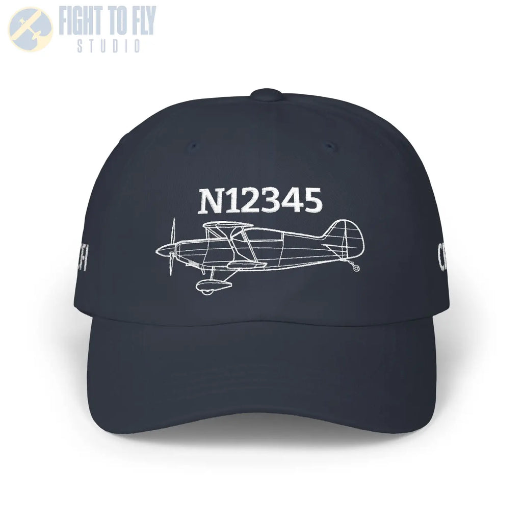 Your Pitts S-2B Hat — Personalized with Tail Number & Custom Text - Hats - Pilot gifts - WWII warbird t-shirt