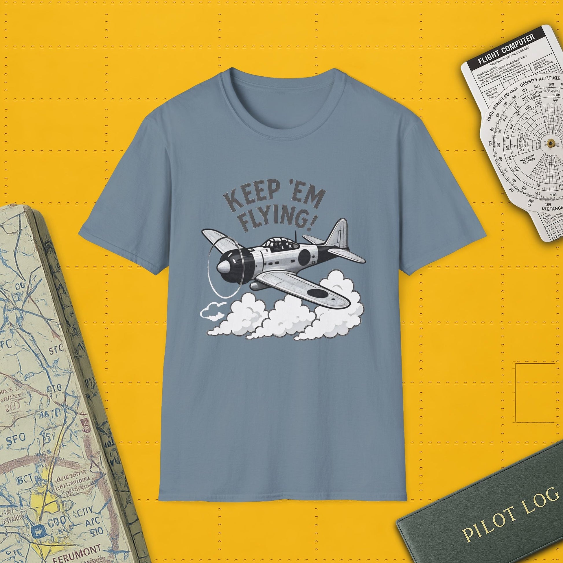 Zero Premium T-Shirt – “Keep ’Em Flying!” WWII Japanese Fighter Graphic Tee - Pilot gifts - warbird t-shirt