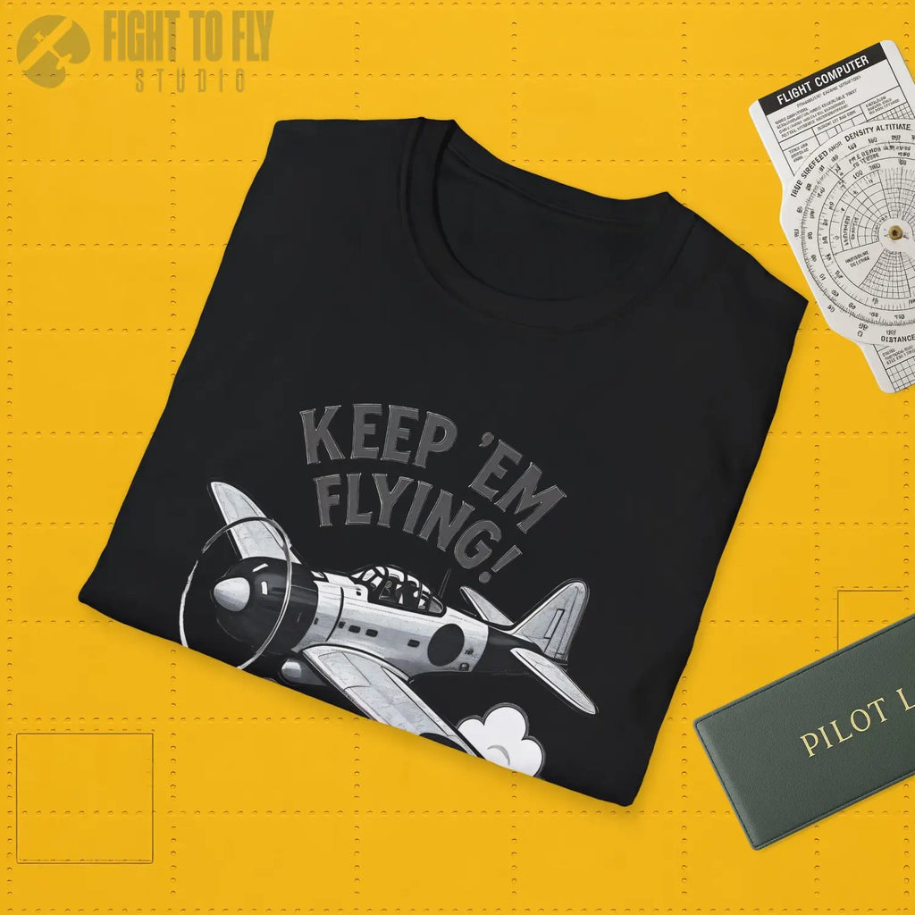 Zero “Keep ’Em Flying!” - T-Shirt - Pilot gifts - WWII warbird t-shirt